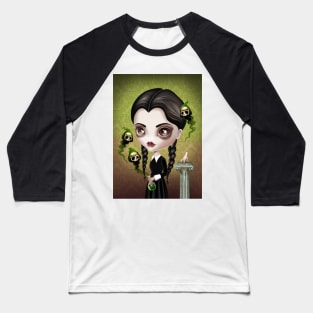 Be Afraid - Wednesday Addams Baseball T-Shirt